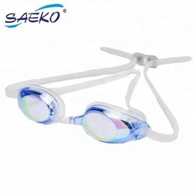 China Ultra-Comfort Fitting SAEKO Advanced Anti Fog Mirror Racing Taiwan Adult Swimming Goggles for sale