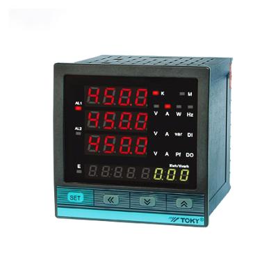 China Intelligent 2 Alarm 4 Digit LED Display KWH Multi Function Remote Control Or 8 3 Phase Electricity Meter for sale