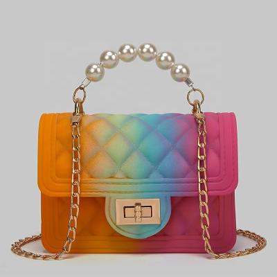 China Wholesale Fashion Women Bag 2022 Silicone/PVC Luxury Jelly Bag Ladies Jelly Bag Shoulder Handbags Women Handbags Candy Purse for sale