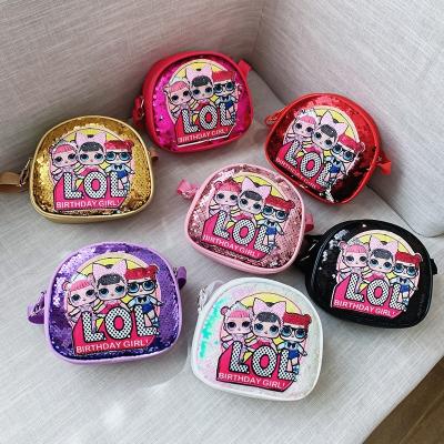 China Bling Glliter Cardboard Mini Cross Body Bags For Kids Portable Kids Trend Fashion Little Girl Clips Handbags Messenger Bags for sale