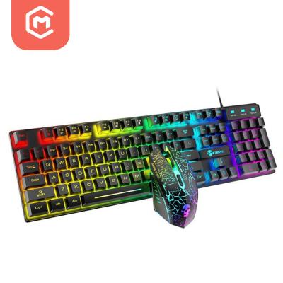 China Best Selling Waterproof 104 Key RGB Computer Gaming Keyboard Colorful Lighting Mouse Combos Set For Cybercafe Internet Cafe Bar for sale