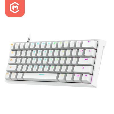 China Gaming / Typing / Office Work Manufacturing Supplies Customized Gamers Wired 61 Key RGB Light RGB Mechanical Gaming Keyboard for sale