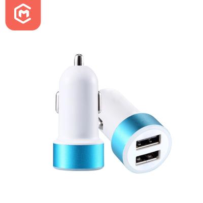 China Portable Wholesale Mobile Adapter Mini Power Dual 1A Usb Car Charger Adapter Laptop Mp3 Charger for sale