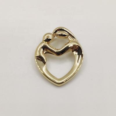 China Environmentally Friendly JCA Mother & Child 10K Gold Heart Pendant for sale