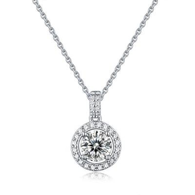 China JCA Environmental Friendly 925 Sterling Silver Halo Pendant Necklace for sale