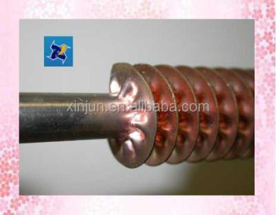 中国 Heater Parts Extruded Copper Spiral Finned Tube , Heat Exchanger Fin Tube 販売のため