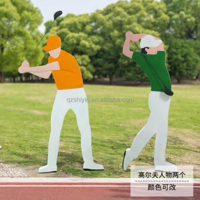 China China Life Size Large Female Sports Statue Golf Player Man Sculpture For Park for sale