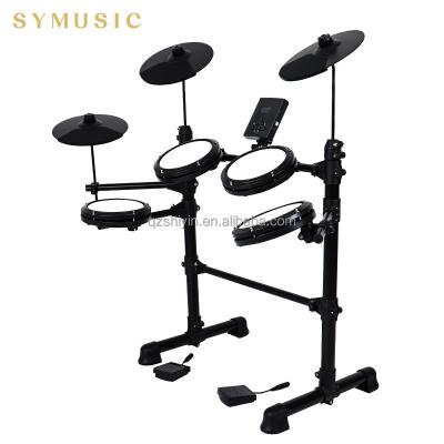 China Electronic Mesh Head Drum Kits Kids Drum Set With 4 Mesh Electric Drum Pads Quiet for sale