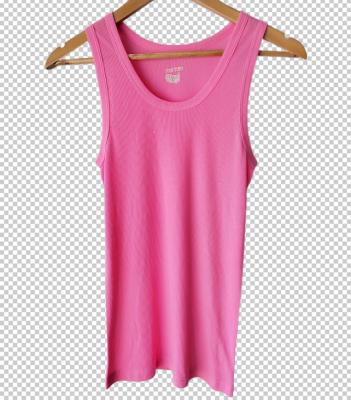 China 100% Polyester Singlet Neck Scoop Service OEM Anti-pilling Women's Vests Ladies Tank Tops Custom Made Rib Base Tank for sale