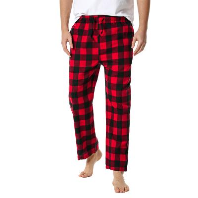 China 2021 Popular Sleepwear Men's Leisure Anti-wrinkle Trend Plaid Pajama Pants Men's Casual Pants Loose Fit for sale