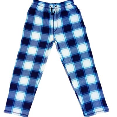 China New Size Warm American Anti-wrinkle Men's 100% Polyester Fleece Pajama Plaid Pants Patterns Knitted Casual Pants For Men for sale