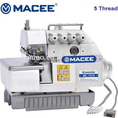 China Garment Shops MC 757D Super High Speed ​​Direct Drive 5 Thread Overlock Maker Sewing Machine for sale