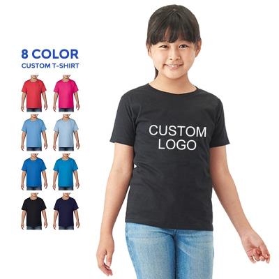 China Simple Anti-Pilling Cheap Price Kids T-Shirts Bulk Custom Print Tee 100% Cotton Shorts Sleeve Black White Boy Kids Blanket T-shirts for sale