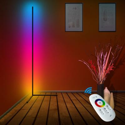 China RBG Dimmable Modern Colorful Changing Tripod Standing Decorative Modern Metal Led Rgb Floor Lamp Corner Light For Living Room Decor for sale