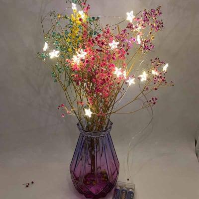 China 10m Length Decoration Home Garden Lights Mini Led Silver Wire Star Waterfall Chime Led String Light for sale