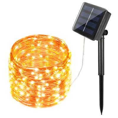 China Custom 10M/12M Solar String Light 100/120 Led Solar Power Holiday Lighting Garden Christmas Led Light String Outdoor Waterproof For Decoration for sale