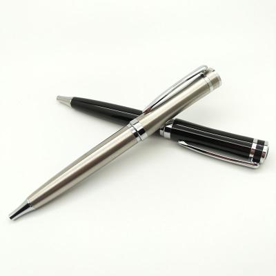 China Twist Function Smooth Writing Executive Metal Blue Pen With Custom Logo for sale