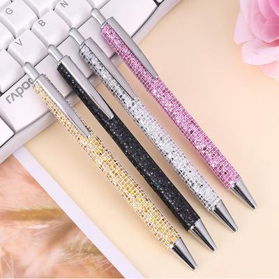 China Promotion Novelty Leather Cover Metal Ballpoint Pen Glitter Pen\Business\School\Office for sale