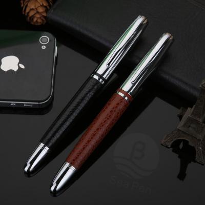 China PU with metal good quality PU barrel roller heavy metal pen with custom logo for sale