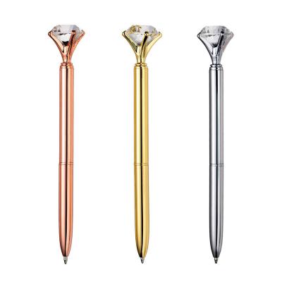 China Advertising Gifts Metal Diamond Crystal Ball Pen For Christmas Gift for sale