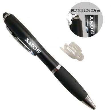 China Promotional Light Pen Multifunctional LED Smart Pen With Laser Logo Stylus Pen for sale