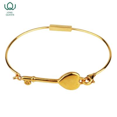 China Wholesale Europe Gold Stainless Steel Bracelet Pattern Parts Key Ladies Bracelet for sale