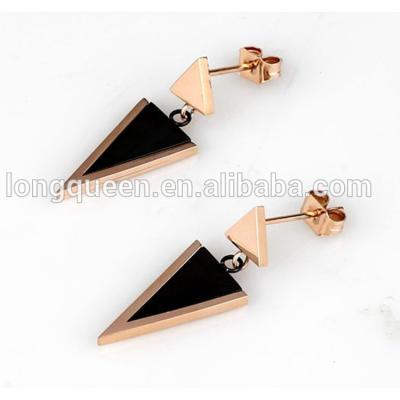 China 2018 New Trendy Bangkok Style Stainless Steel Triangle Stud Earrings For Women for sale