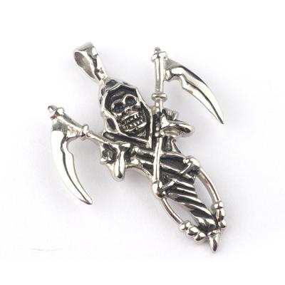 China Fashionable Customized Mens Hip Hop Jewelry Stainless Steel Skull Pendant for sale