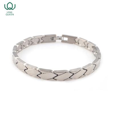 China Other Fashion Designs Wholesale Titanium Magnetic Stainless Steel Bracelet Men for sale