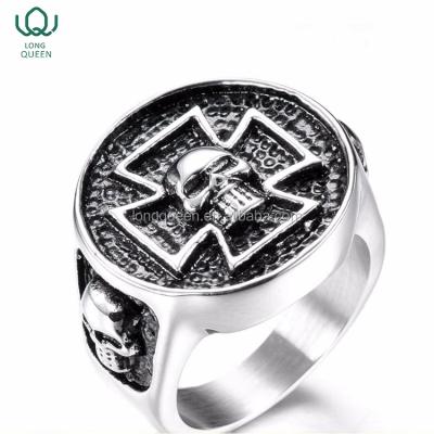 China 2018 New Arrival China Jewelry Stainless Steel Cheap Cross Bishop Casting Seal Rings From Europe for sale