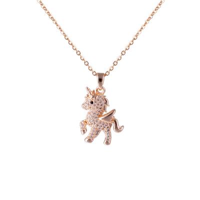 China 2022 FASHIONABLE New Stainless Steel Unicorn Necklace Clavicle Collar for sale