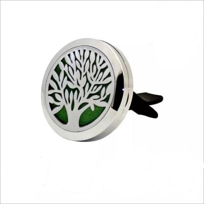 China Essential Oil Diffuser Clip Car Air Freshener 316L Stainless Steel Vent Aromatherapy Essential Oil Diffuser Car Perfume Small Box Vent Clip for sale