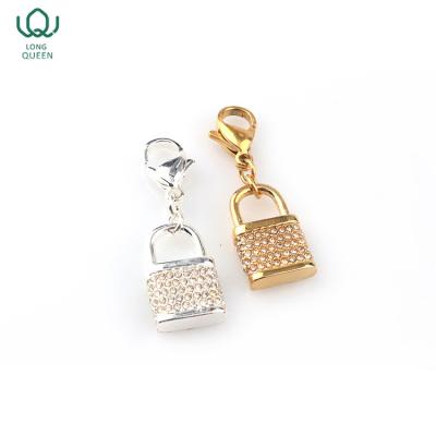 China Custom White Gold Fashionable Jewelry Pendant Lock Design for sale