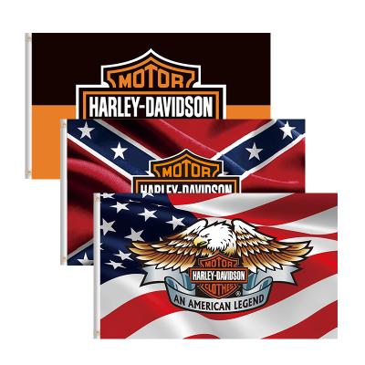 China 2022 3x5ft Harley Davidson Black Flag 90x150cm Automotive Polyester Printing Harley Flag Harley Davidson American Flag for sale