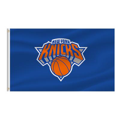 China Custom NBA Team Flag 3*5FT Basketball Lifetime Brighter Colors Double Sided Printing Long All Nba Sports Team Banner New York Knicks Double Sided Flag for sale