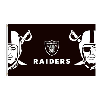 China Nfl Team Good Price Oakland Raiders Double Side Printing Digital Printing Colors Double Sided Printing Long Lifespan More Vivid Hot Sale Good Quality Flag for sale