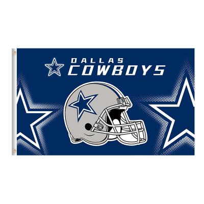 China Double Sided Printing More Vivid Colors Long Lifespan High Quality Design New For Nfl Dallas Cowboys Flags For Sport Banner 100% Double Sided Polyester Sports Flag for sale