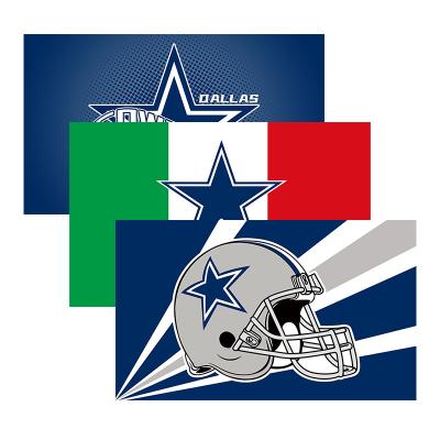 China Factory Wholesale Nfl Team Outdoor Banner Digital Print Colors Double Sided Printing Long Vivid Lifespan 3*5FT Dallas Cowboys Double-Sided Flags for sale