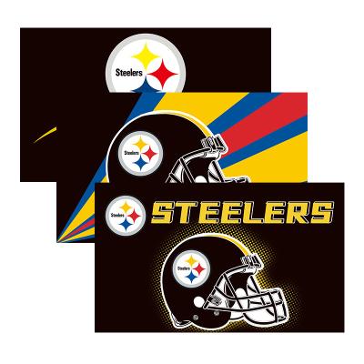 China 100% Polyester Double Sided Double Sided Printing Colors Flag Long Lifespan Vivid High Quality Nfl Team Banner Pittsburgh Steelers Outdoor Flag for sale