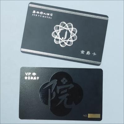 China Matte Black Stainless Steel Card with CR80 Stainless Steel Size for sale