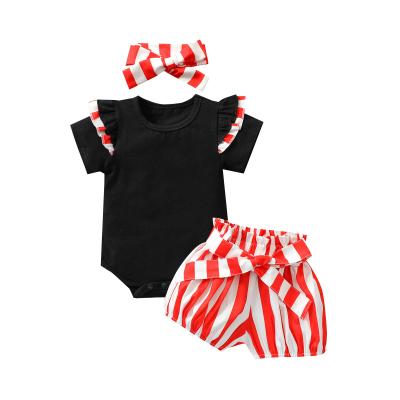 China New Washable Summer Children's Clothing Set Boutique Cotton 2 Piece Children Girl Jogger Set Summer Newborn Infant Outfit for sale