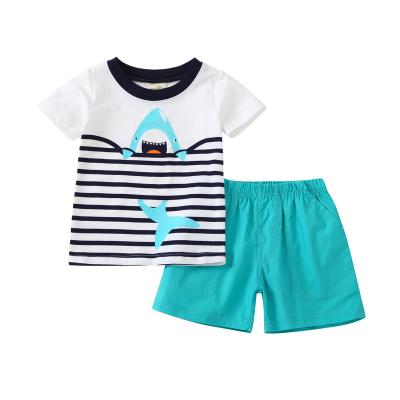 China Washable Boy Clothing Set 2022 Summer Children Clothes Print Shorts T-shirt Kids Clothing Short Sleeve Baby Boy Clothing Set for sale