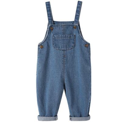 China Fade Proof Summer Children Kids Color Overalls Boys Jeans Cotton Denim Baby Overalls Casual Loose Overalls Little Girls Denim Overalls for sale