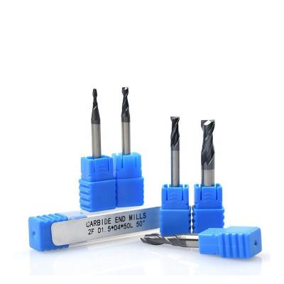 China Router 1-12mm 2 Flute Carbide End Mill Cutter Milling Cutter Machine CNC Flat Router Bit for sale