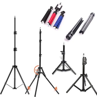 China PORTABLE Mobile Tripod 2.6 Meters Retractable Lightweight Camera Photography Mobile Phone Holder Special Bracket for sale