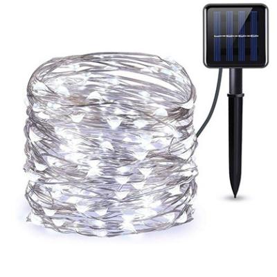 China Outdoor Solar String Lights 20m with200 LED Holiday Lights and Eight Modes Copper Wire Decorative Lights for Trees and Park Wedding for sale