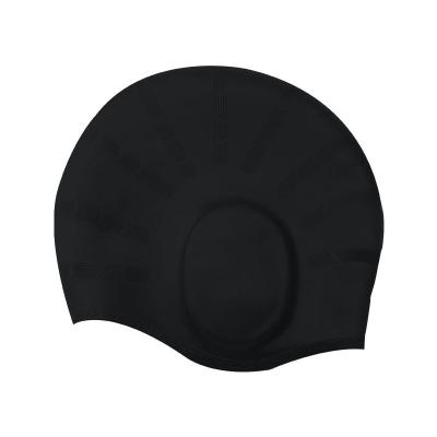 China Waterproof Silicone Eco-friendly Durable Waterproof Bathing Elastic Adult Swim Cap Ear Protection Swim Cap High for sale