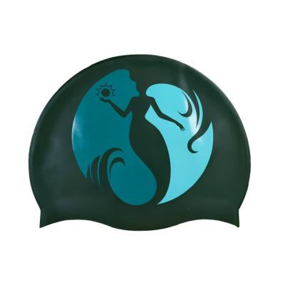 China Logo Sports High Quality Swim Silicone Print Swimming Cap Unisex Customized Hat Fashion Waterproof Durable Eco-Friendly for sale