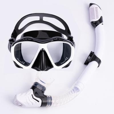 China Professional Scuba Diving Mask Anti-Leaking Anti-Leak Adult Snorkeling Equipment Snorkel Set Tube Diving Mask Snorkel Swimming Set air intake dry top for sale