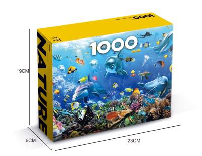 China DIY TOY Amazon Hot Color Jigsaw Puzzle 1000 Blue Ocean Paper Puzzle for sale